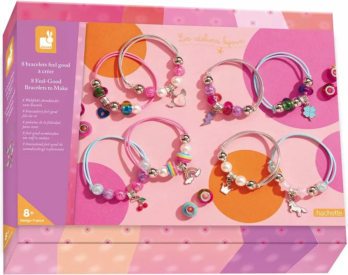 Janod Les Ateliers Bijoux Armbanden Set 8 Stuks - Multicolor