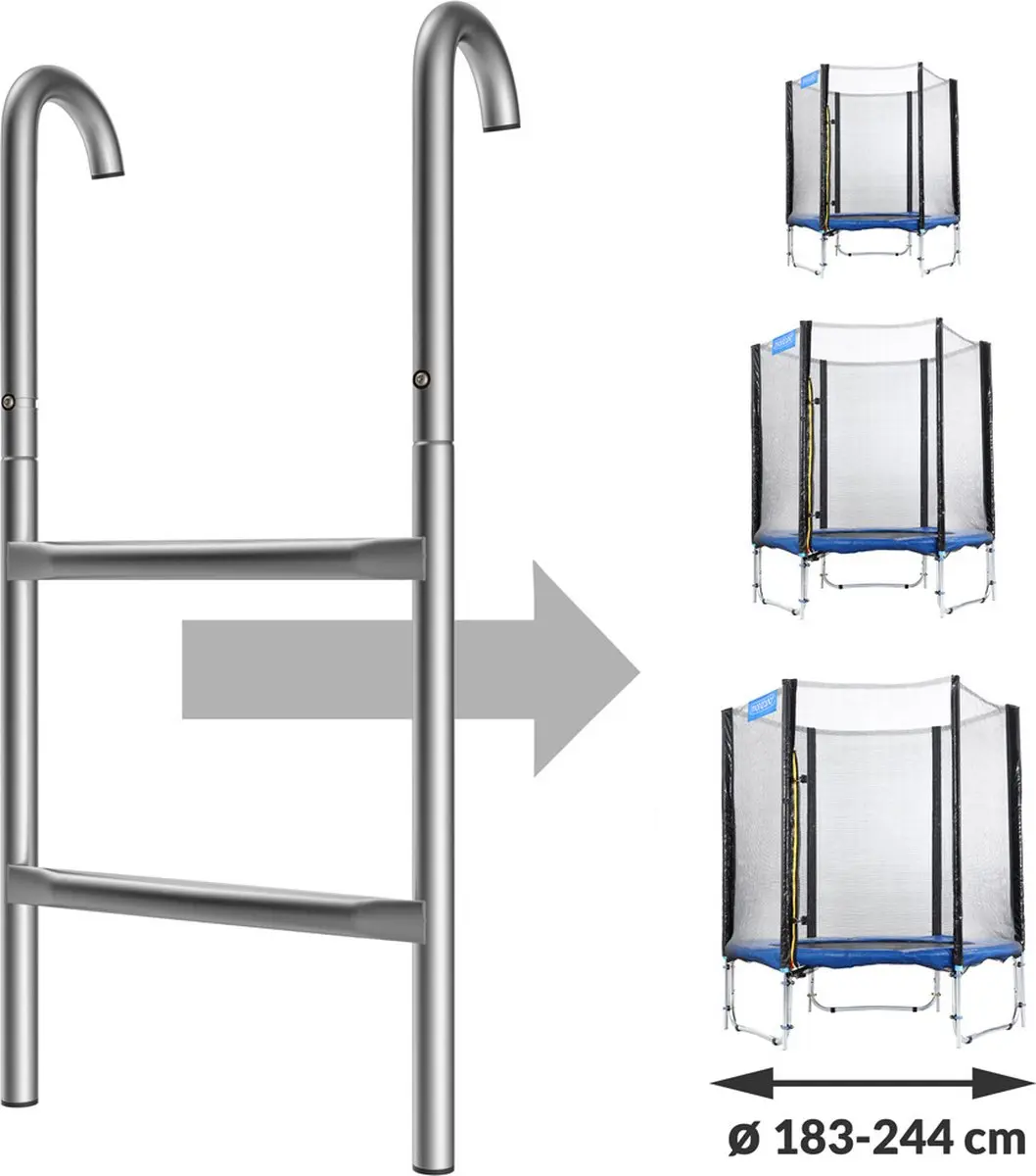Deuba Laddertrampoline 66cm - 2 Treden Metaal