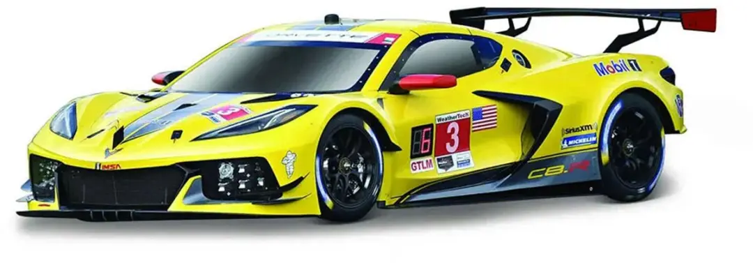 Bburago Chevrolet Corvette C8.r - Geel - afbeelding 3 van 3