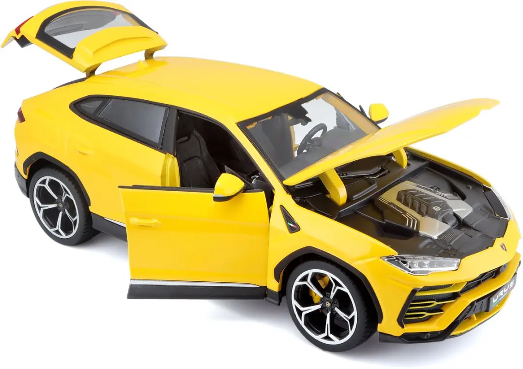 Bburago Lamborghini Urus 1:18 Loopauto - Geel - afbeelding 4 van 6