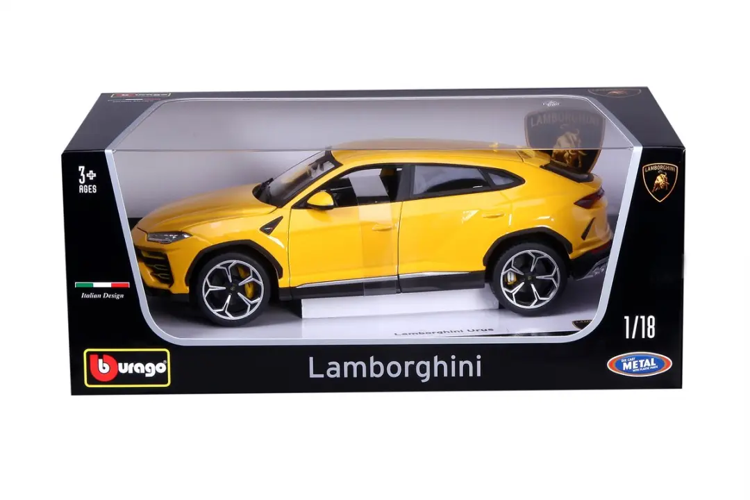 Bburago Lamborghini Urus 1:18 Loopauto - Geel - afbeelding 6 van 6
