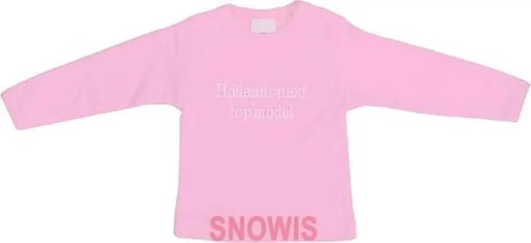 T-shirt "Holland next top model" Roze