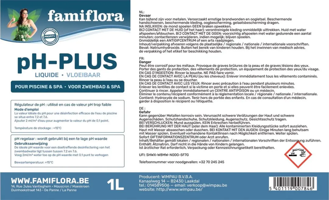 Famiflora pH Up Vloeibaar 1L