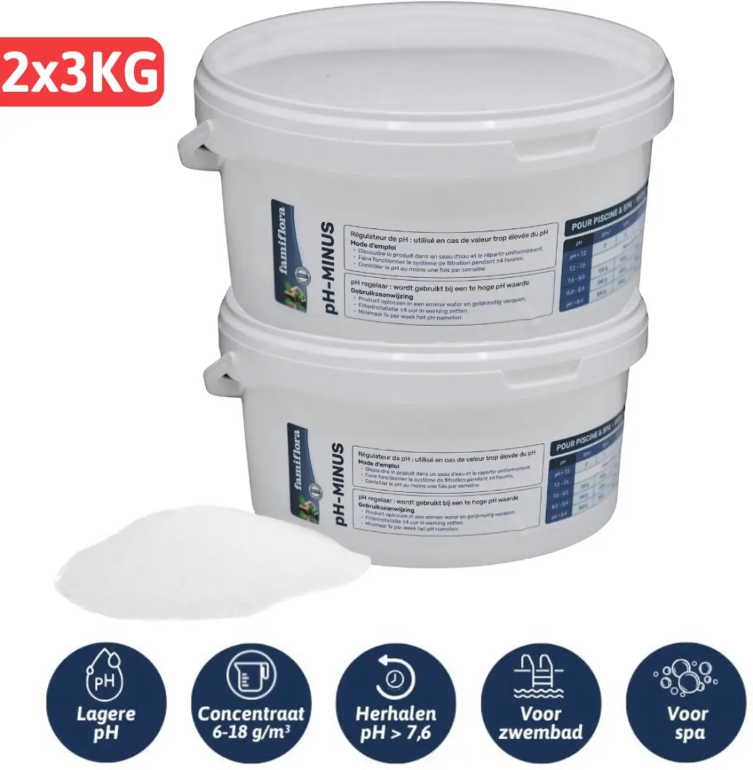 Famiflora pH Down (Minus) poeder 6KG (2x3kg)