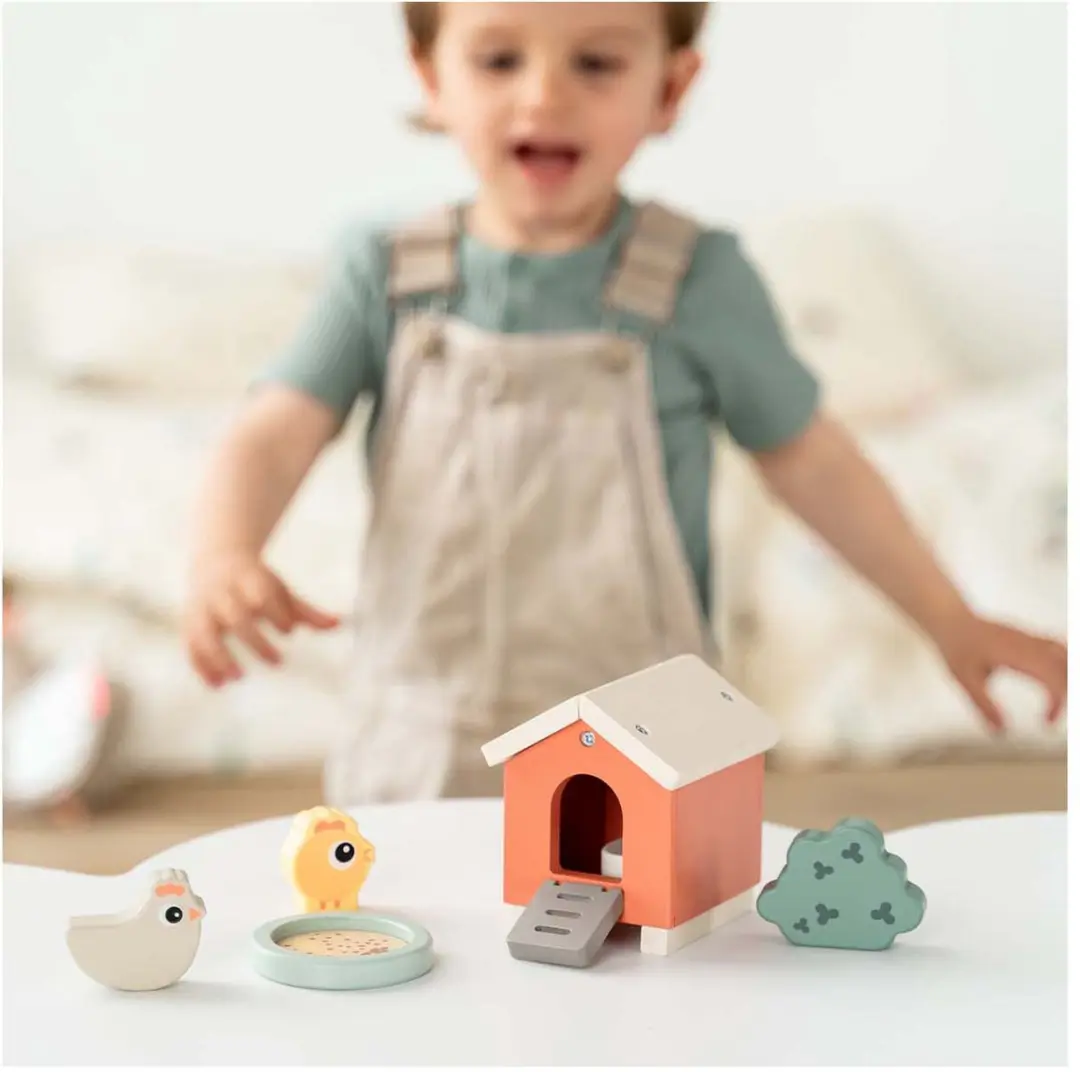 Done By Deer Tiny Farm Houten Speelset Clucky - Poppenhuispop