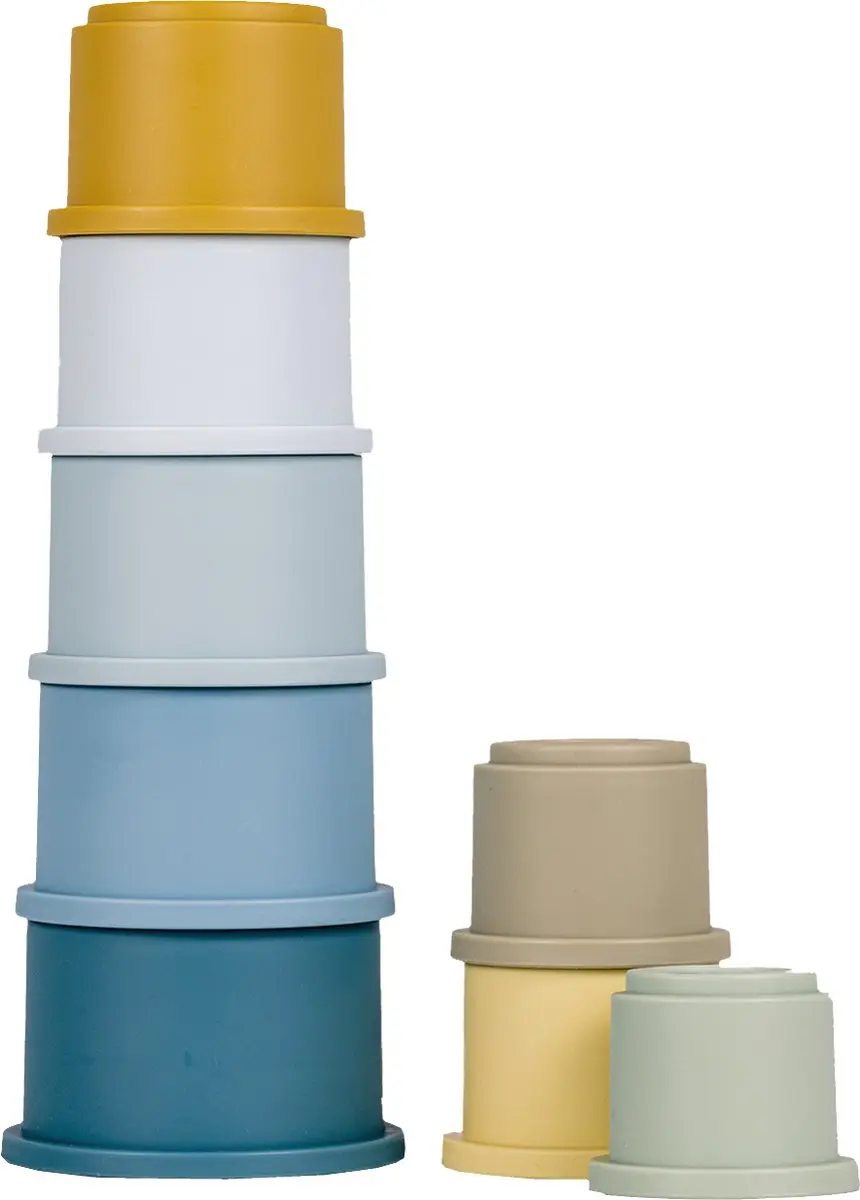 Little Dutch Stapelbekers - 6 Stuks - Blauw