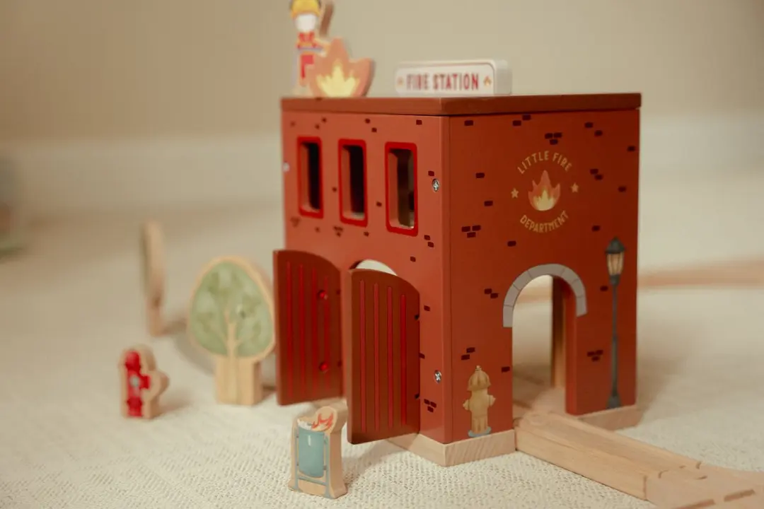Little Dutch Brandweerstation Hout - Rood