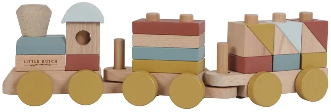Little Dutch Houten Trein Met Blokken