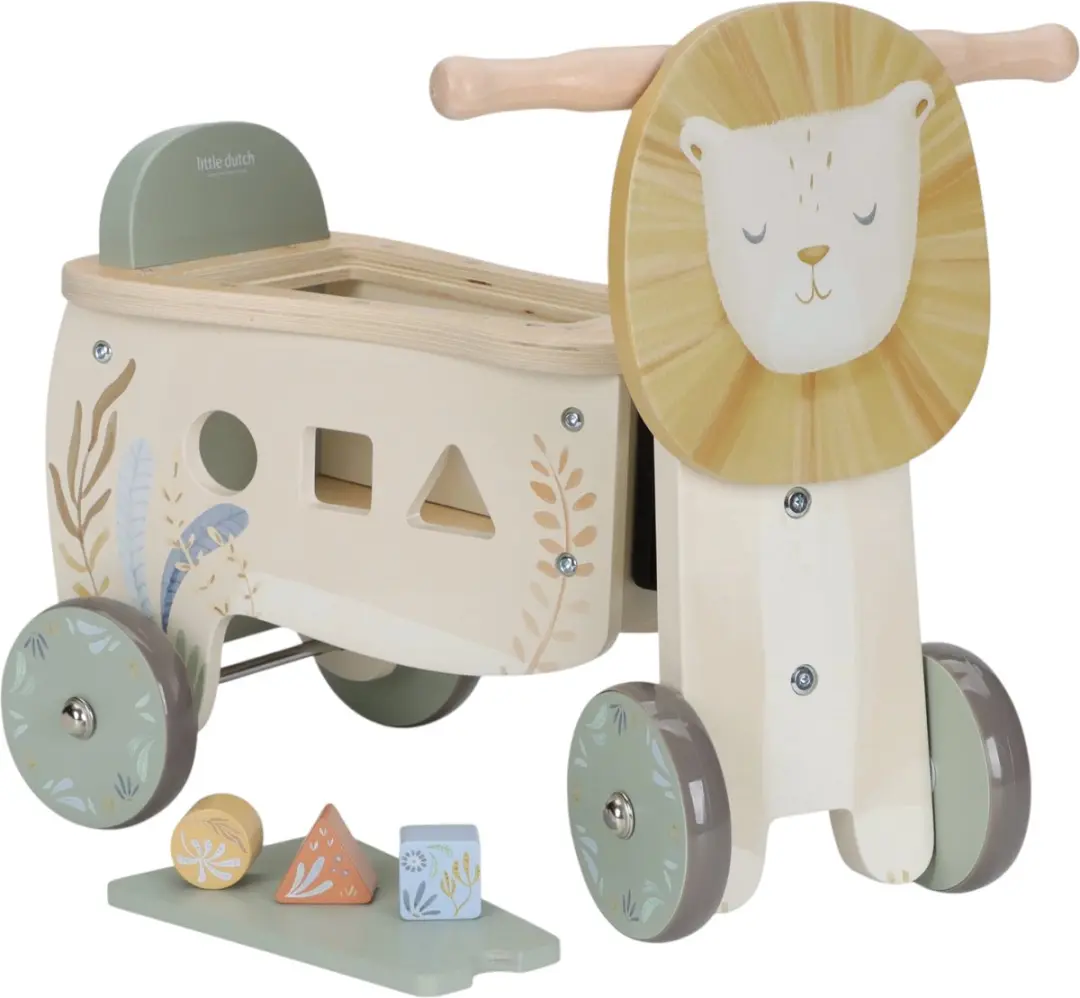 Little Dutch Houten Loopfiets Safari Friends LD7481 - 4 Wielen - Multi