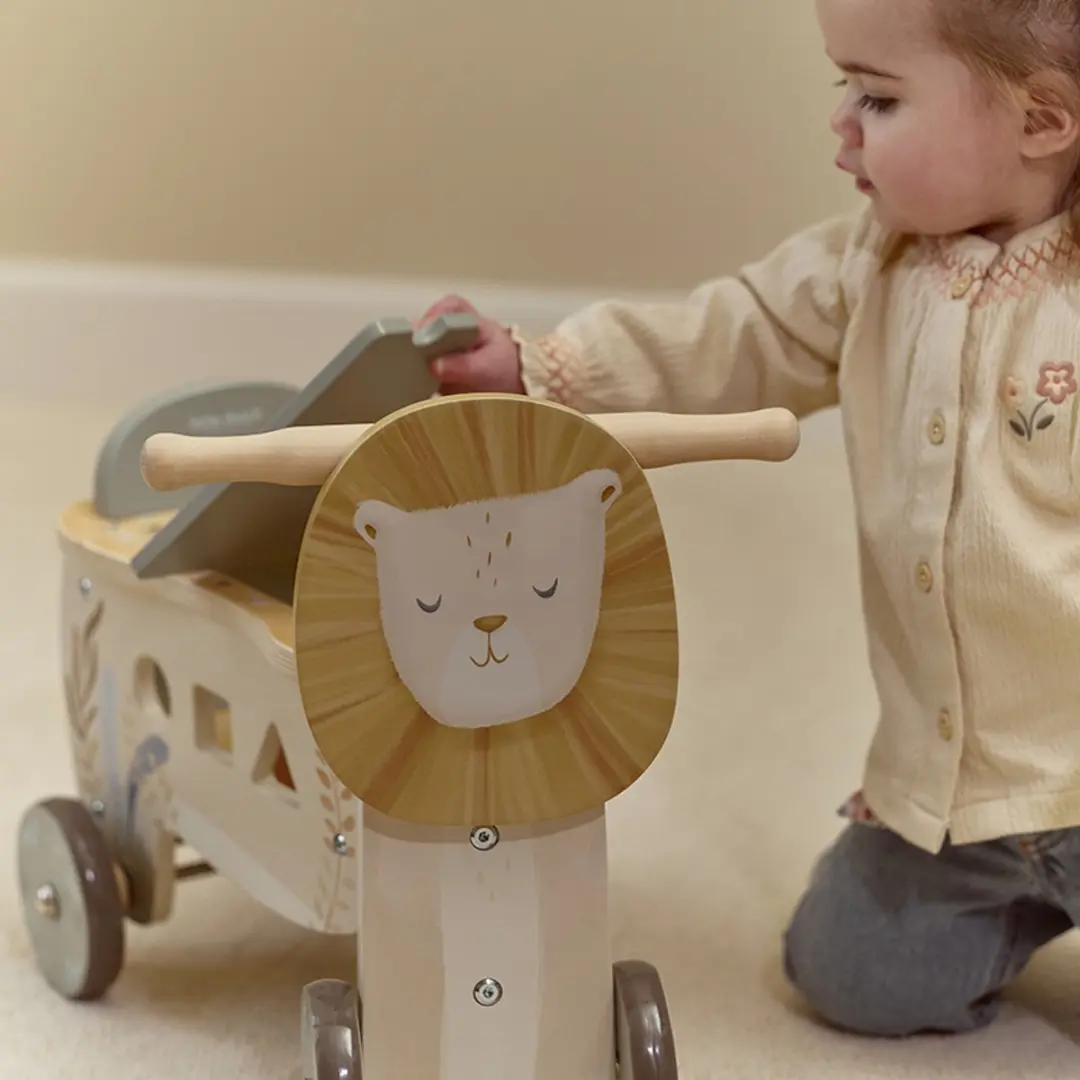 Little Dutch Houten Loopfiets Safari Friends LD7481 - 4 Wielen - Multi