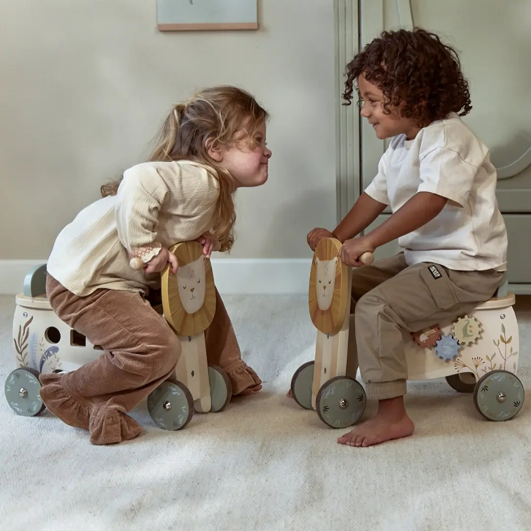Little Dutch Houten Loopfiets Safari Friends LD7481 - 4 Wielen - Multi