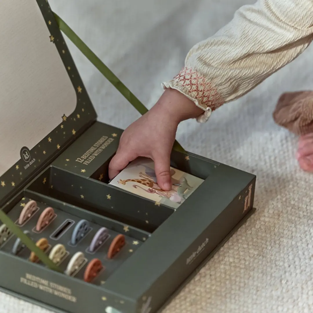 Little Dutch Verhalen Projector Zaklamp Safari Friends - Groen