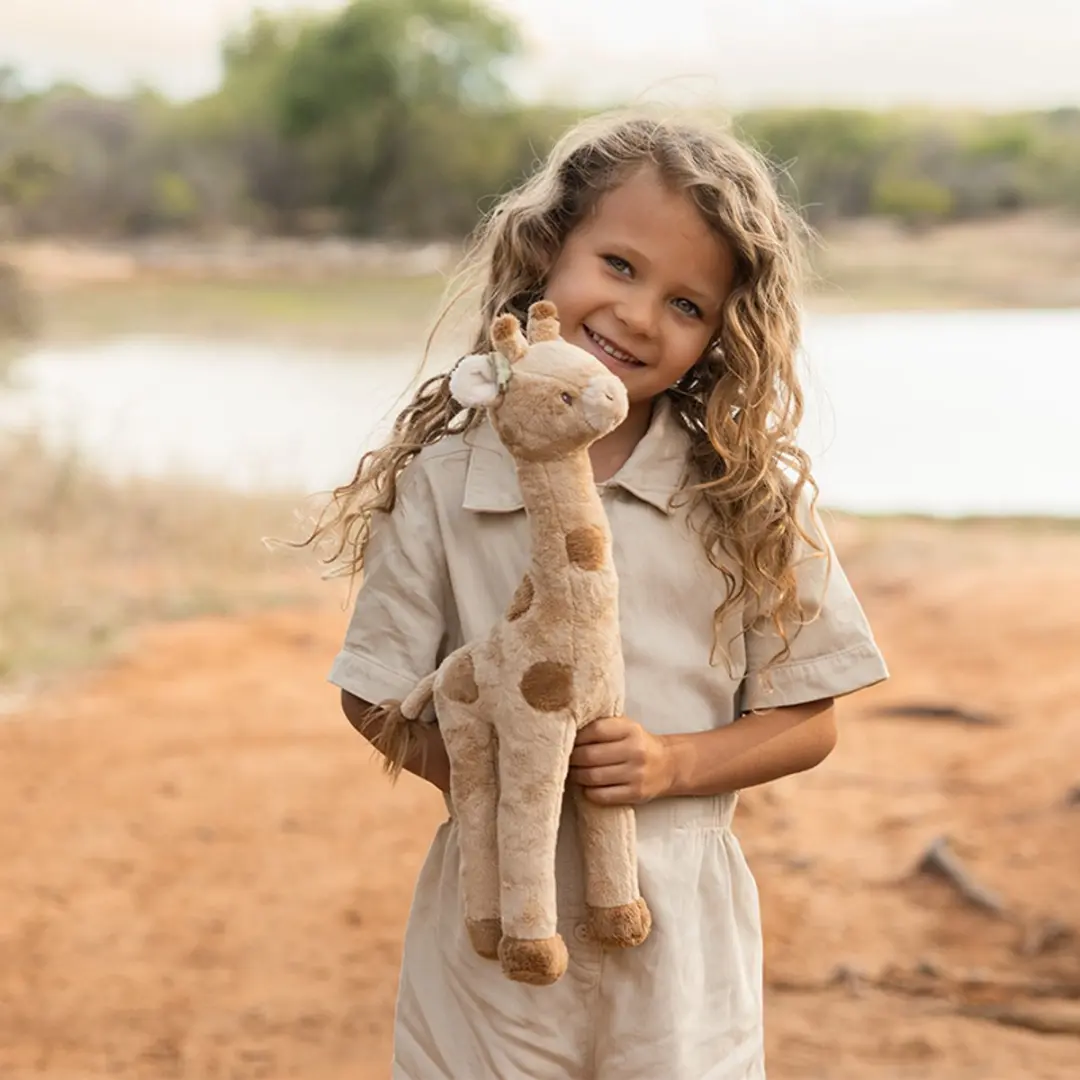 Little Dutch Safari Friends Knuffel Giraf - Geel/Bruin