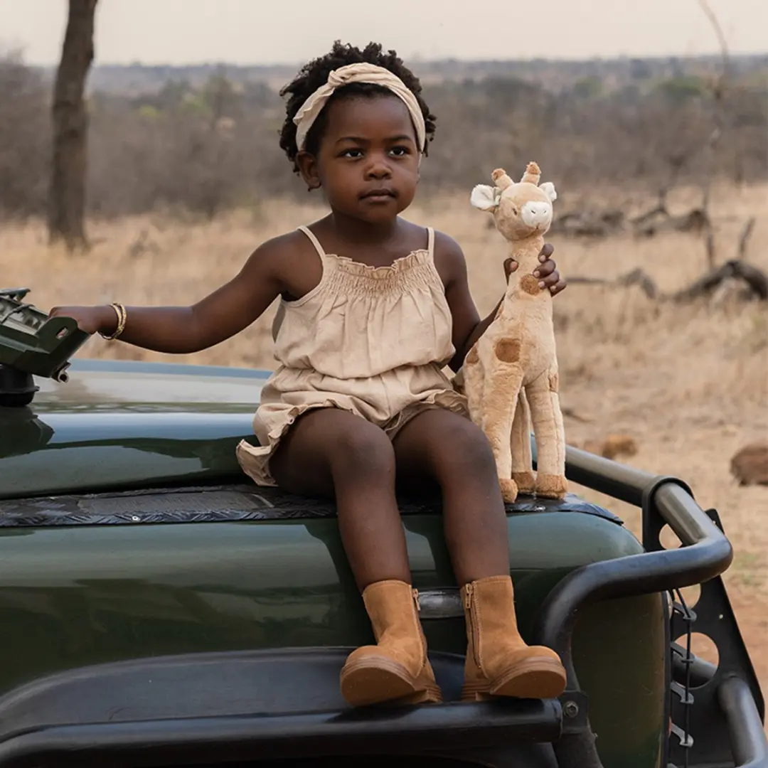 Little Dutch Safari Friends Knuffel Giraf - Geel/Bruin
