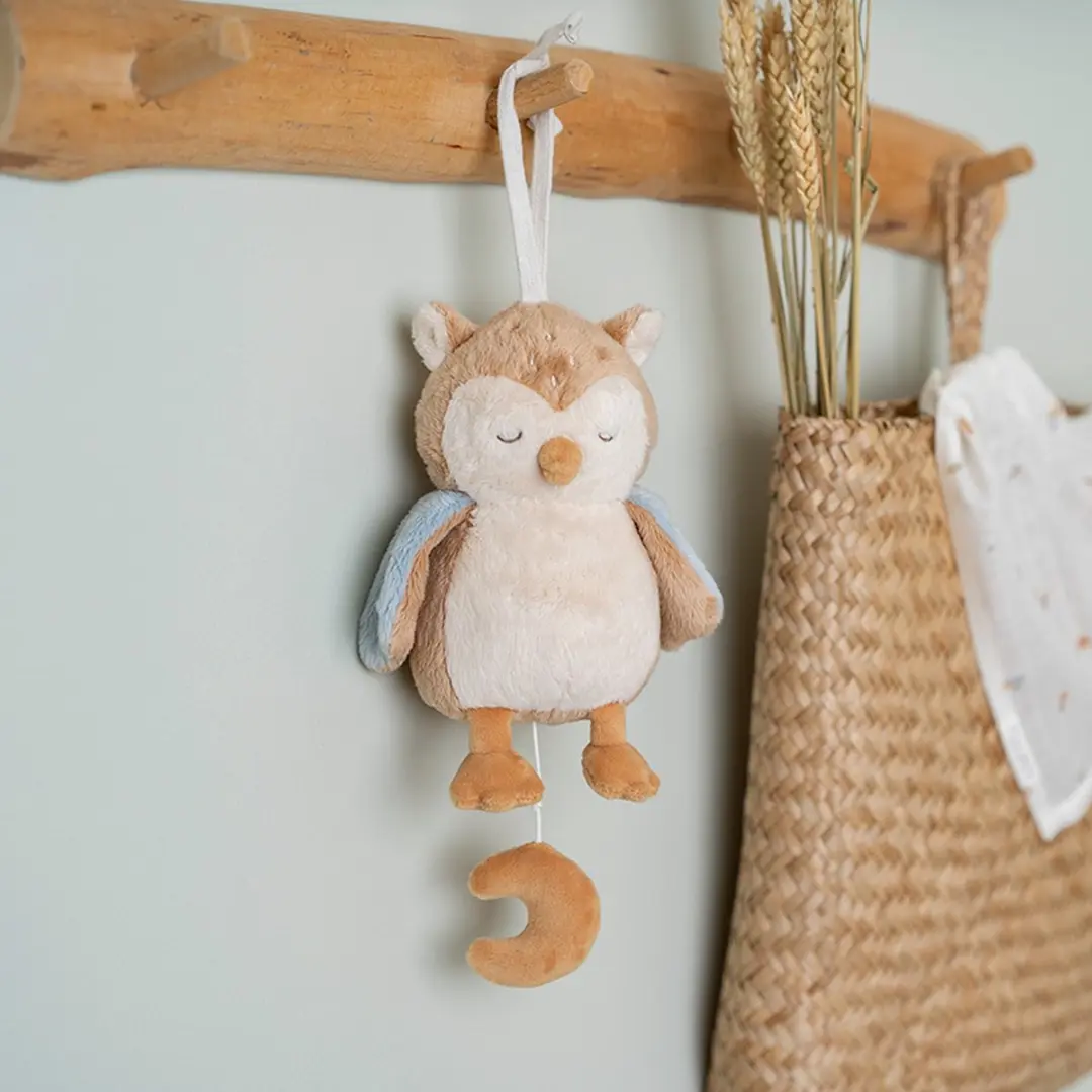Little Dutch Muziekdoos Uil Forest Friends - Blauw/Bruin