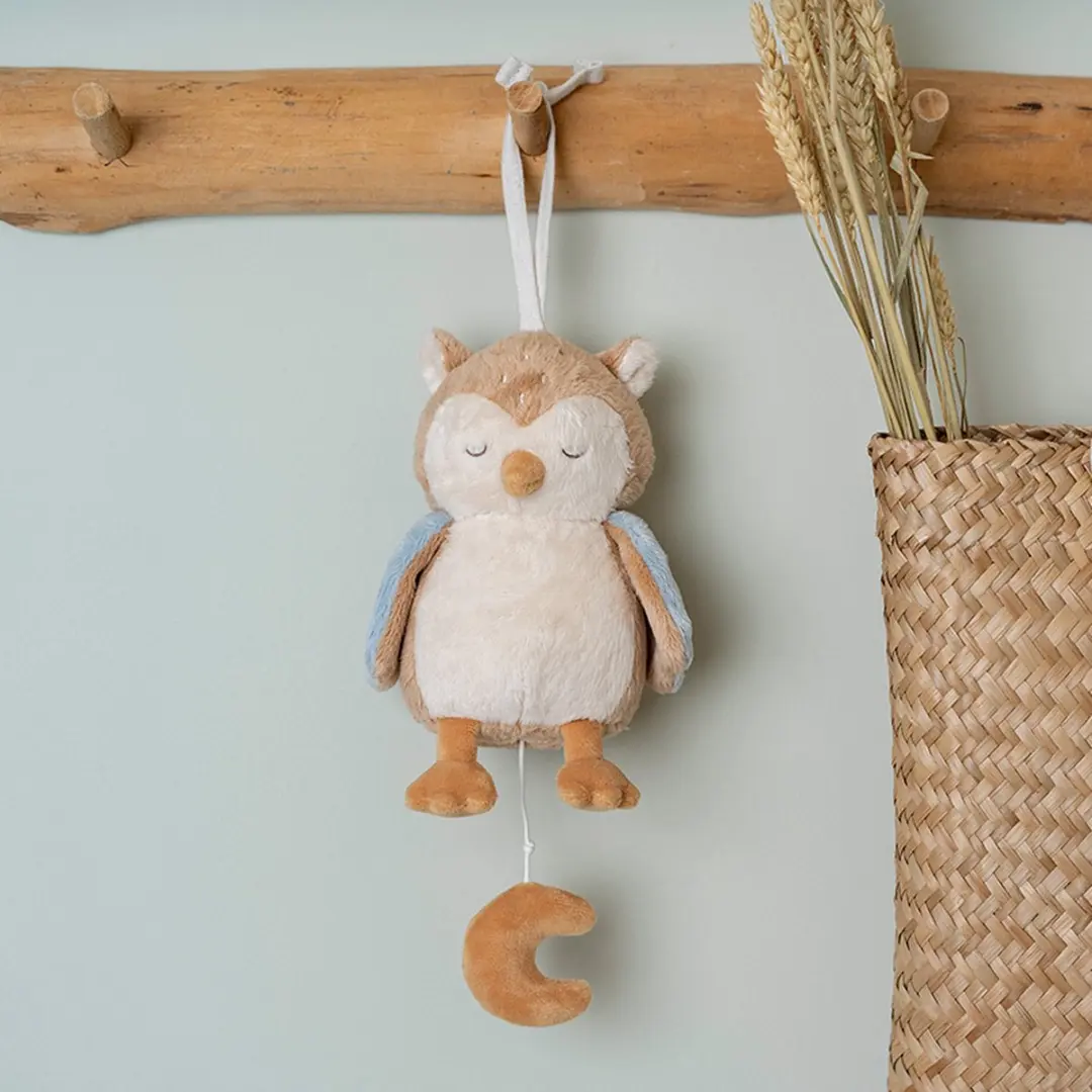 Little Dutch Muziekdoos Uil Forest Friends - Blauw/Bruin