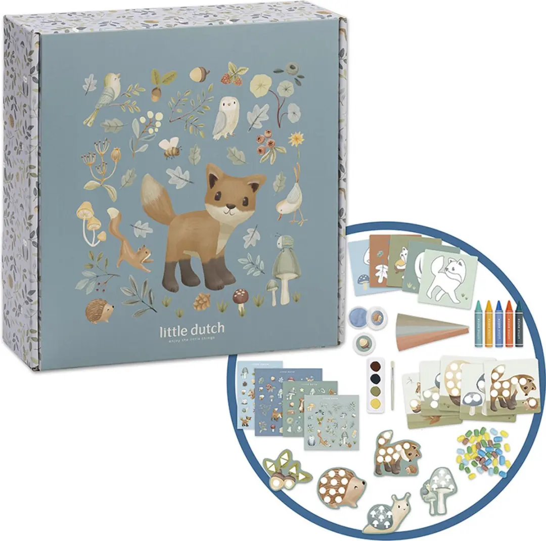 Little Dutch Forest Friends Knutseldoos - Blauw - 50 Stuks