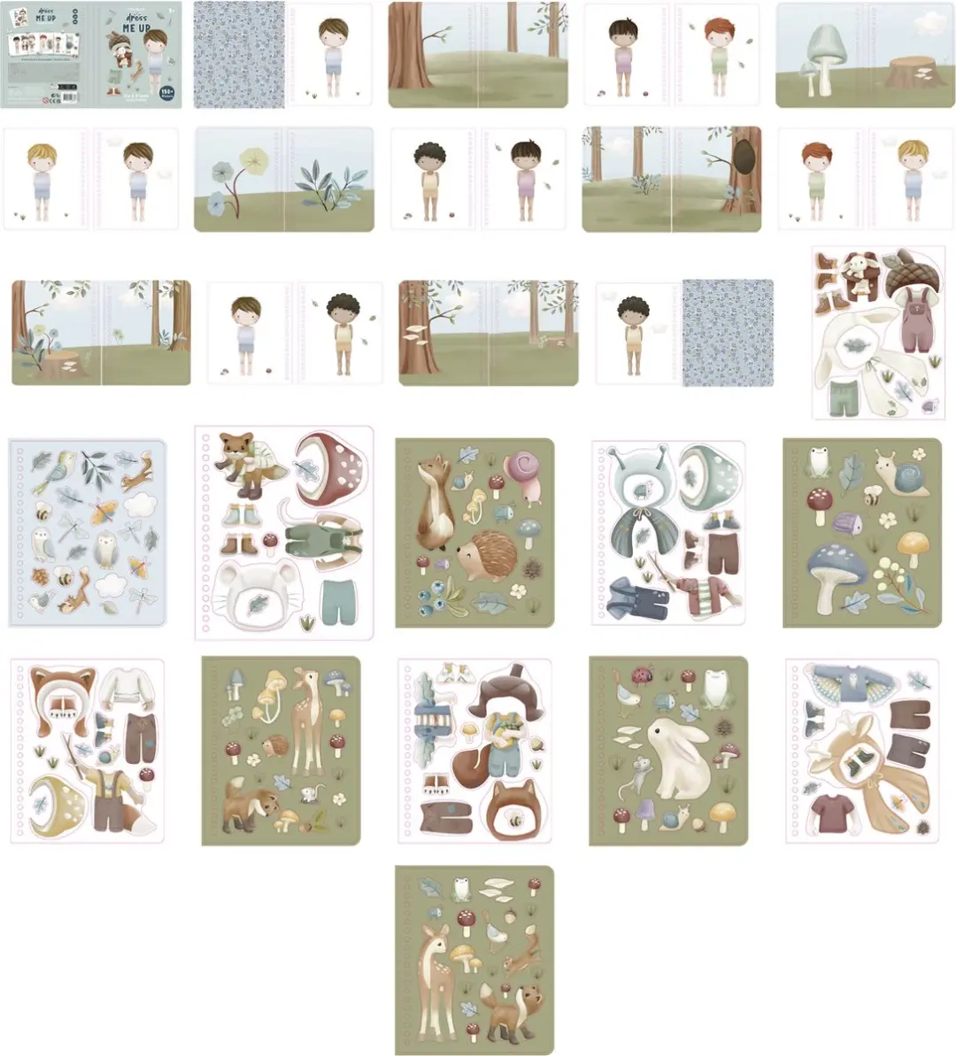 Little Dutch Dress me up Jim Forest Friends Stickerboek