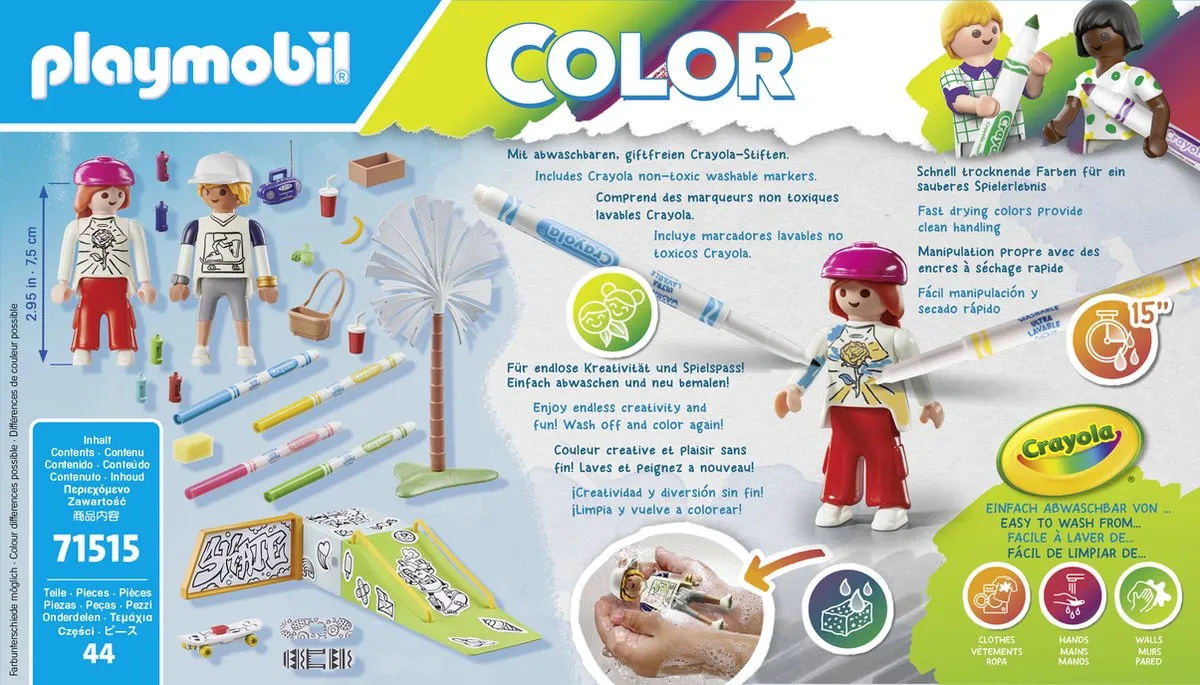 Playmobil Color Skatepark 71515 - Multicolor - afbeelding 3 van 6