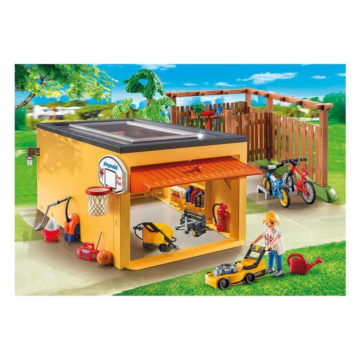 Playmobil Garage met Fietsenstalling P-9368 - Meerkleurig - afbeelding 2 van 3