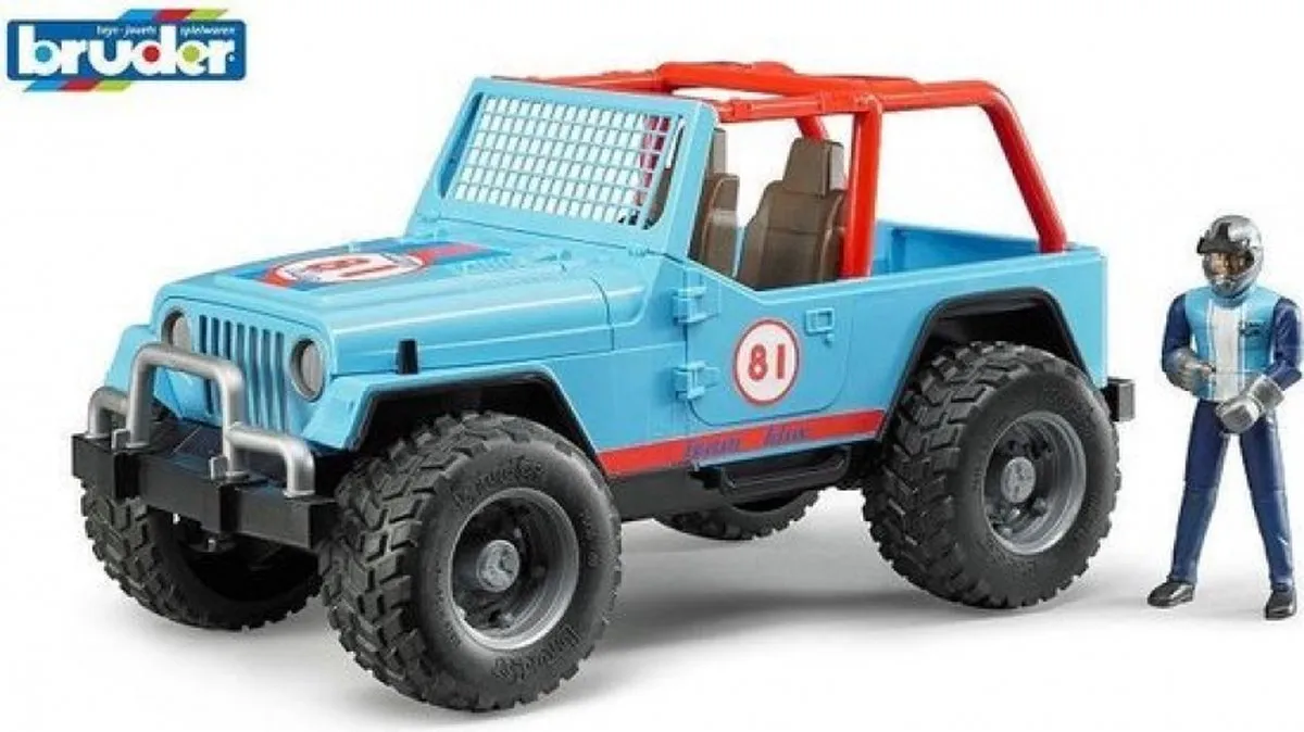 Bruder Jeep Cross-country Terreinwagen 1:16 Blauw - 02541