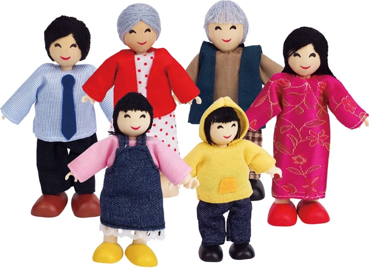 Hape Happy Familie Aziaat Poppenhuispop