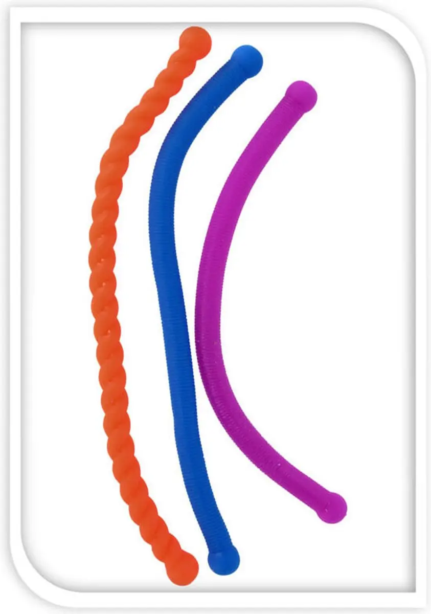 Koopman Stretch Fidget Noodle - 3 Stuks - Multicolor - afbeelding 2 van 2