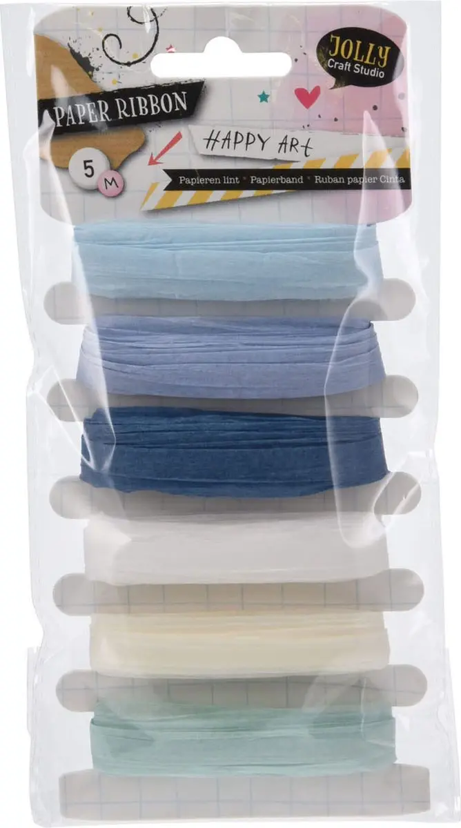 Papieren Lint Kleur, 6x5mtr.