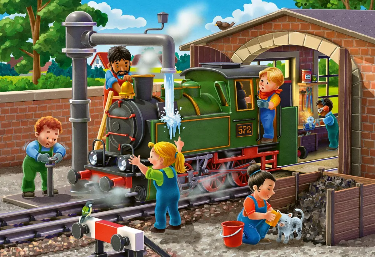 Ravensburger Airplane & Train Repair 2x24-delige Legpuzzel - 48 Stuks