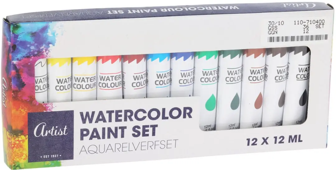Koopman Aquarelverf - 10 Kleuren 12ml - afbeelding 3 van 3