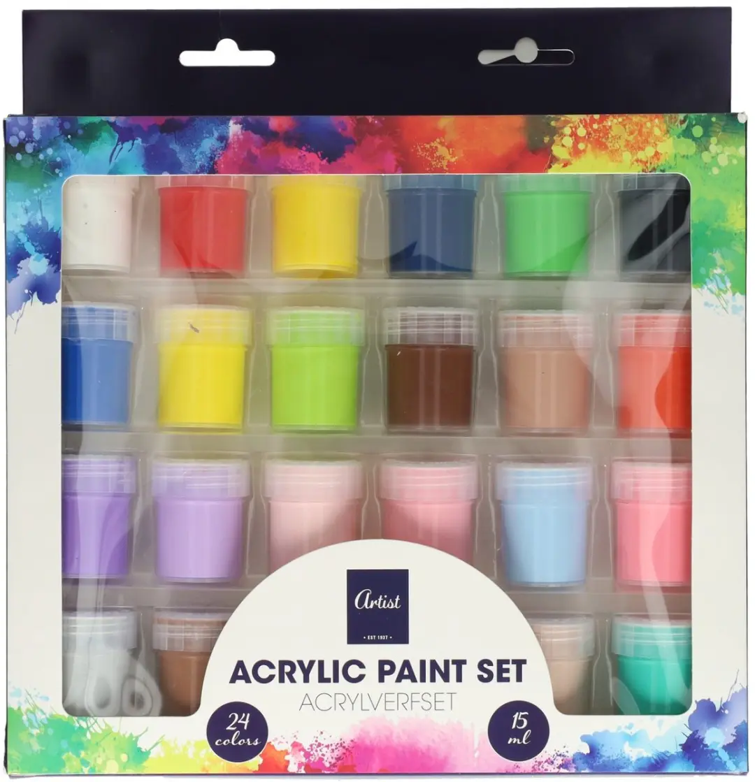 Acrylverfset 24 Kleuren