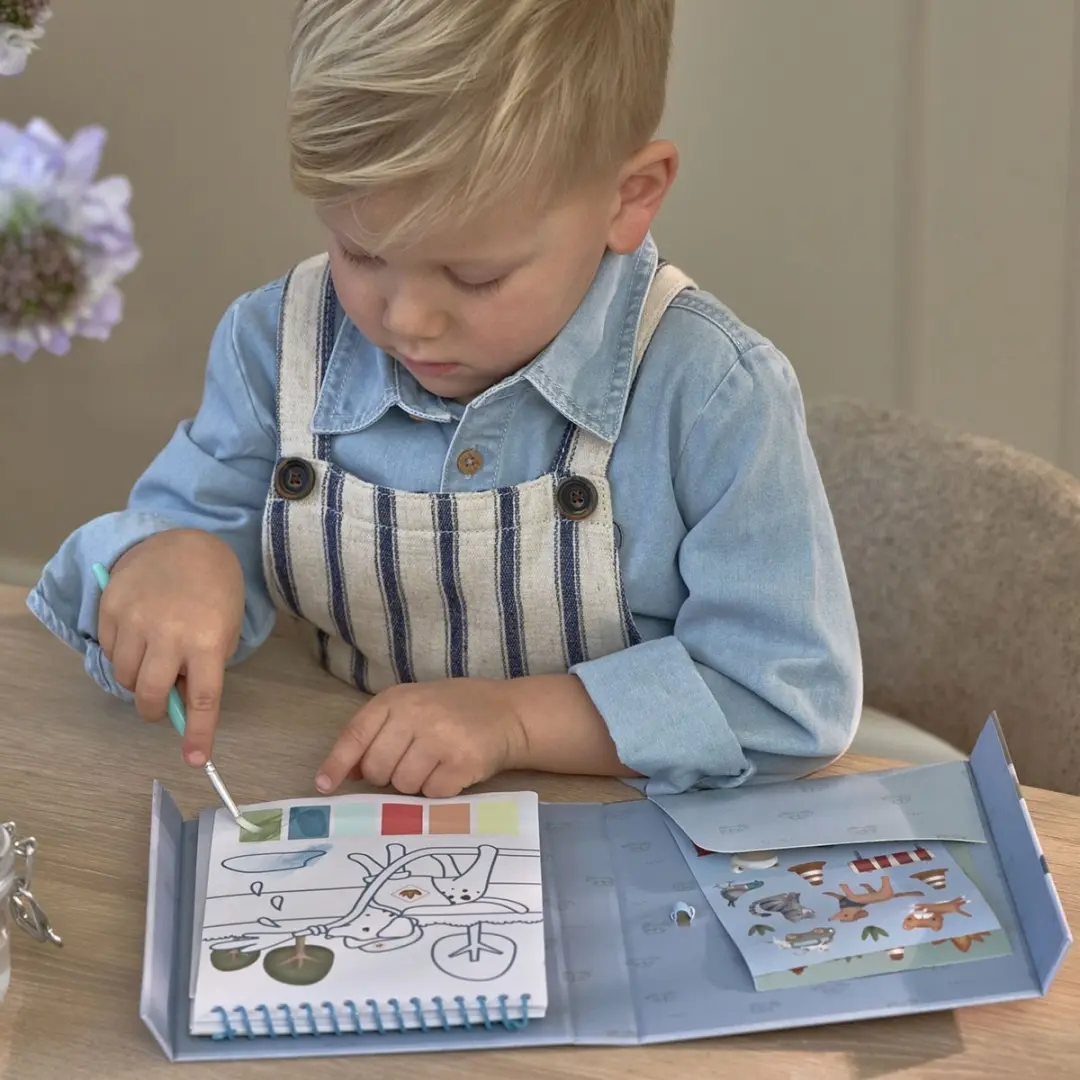 Little Dutch Jim Vehicles Waterverfset - 31-delig Blauw
