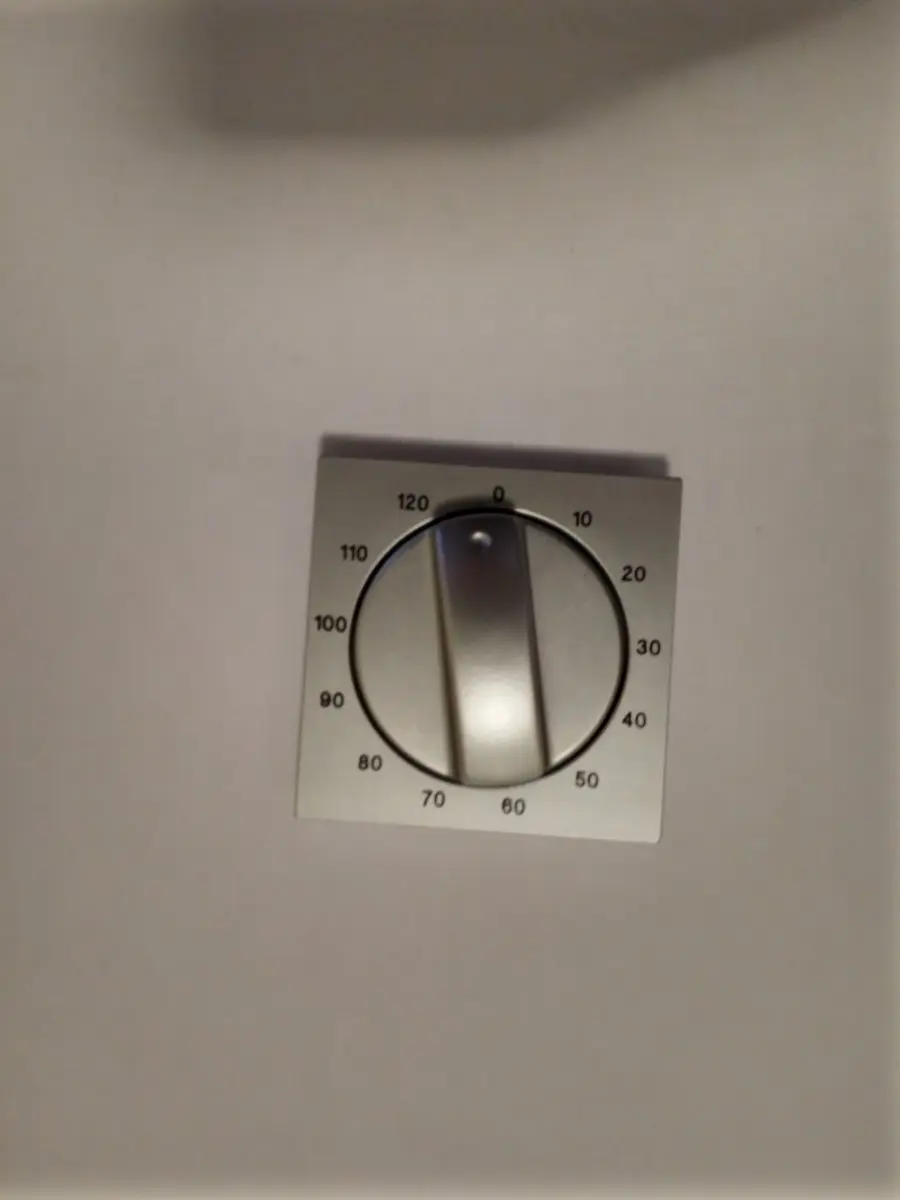 Centraalplaat AURA knop tbv tijdschakelklok aluminium