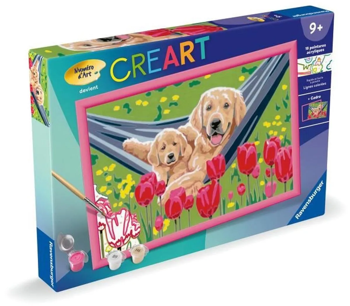 Ravensburger CreArt Kids Schilderset Labrador & Tulpen 31x21cm