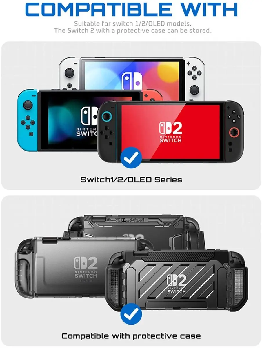 Supcase 13531 Beschermhoes Nintendo Switch 2 - Zwart