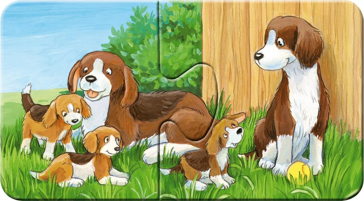 Ravensburger Dierenfamilies op de Boerderij - My First Puzzels 9x2 Stuks