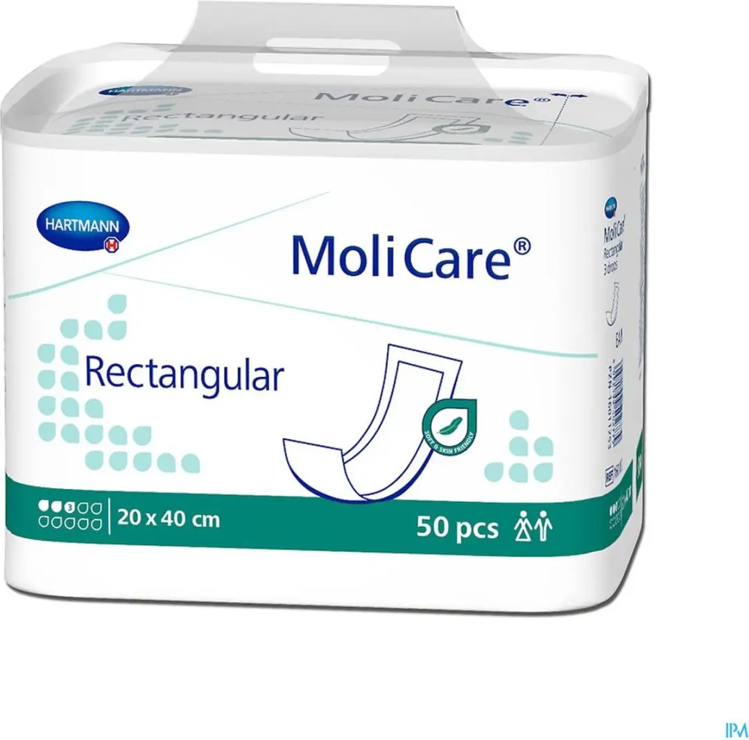 Hartmann Molicare Rechthoekig Incontinentieverband 20x40cm - 50 Stuks