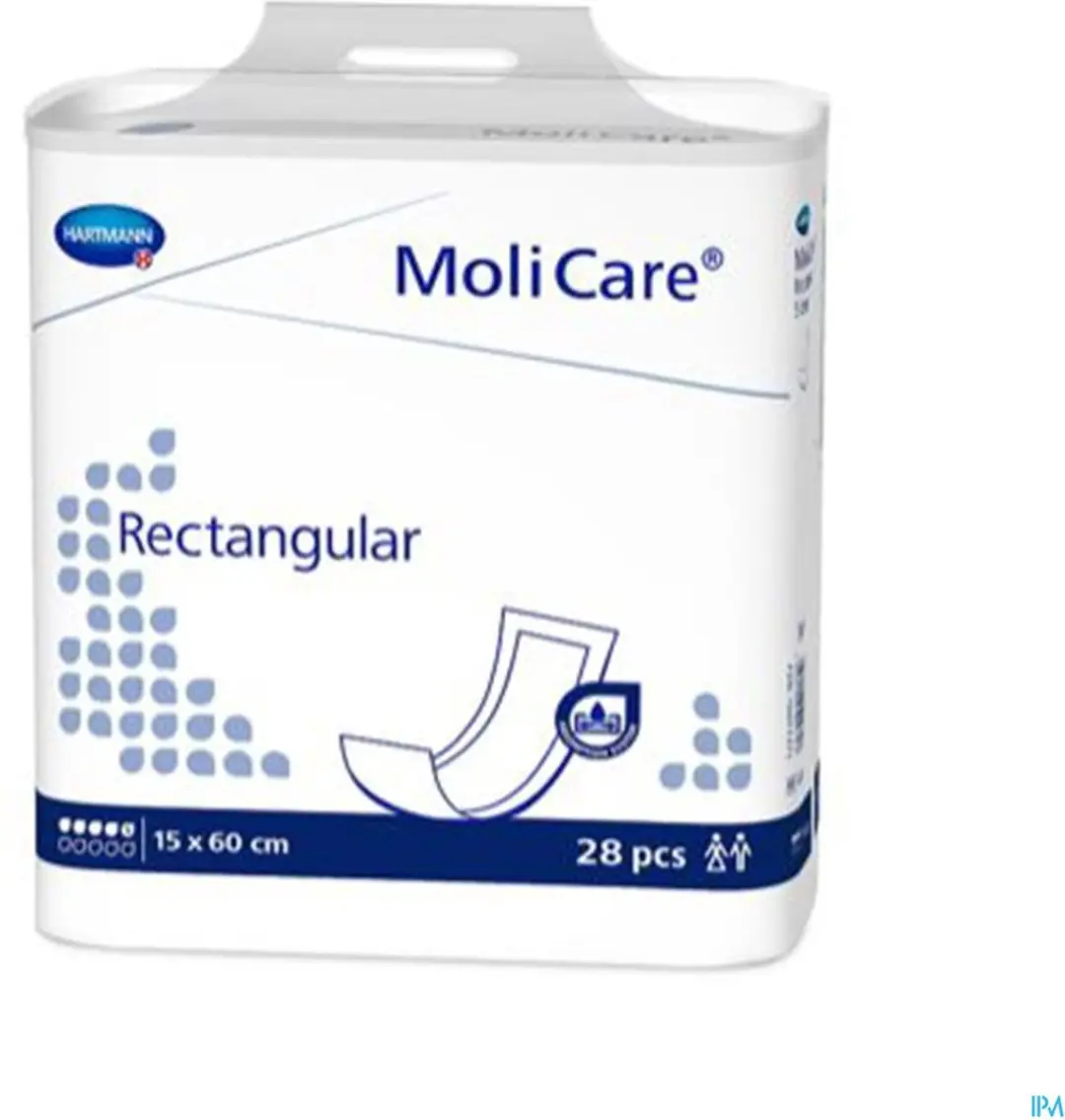 Hartmann Molicare Rechthoekige Luiers 15x60cm - 28 Stuks