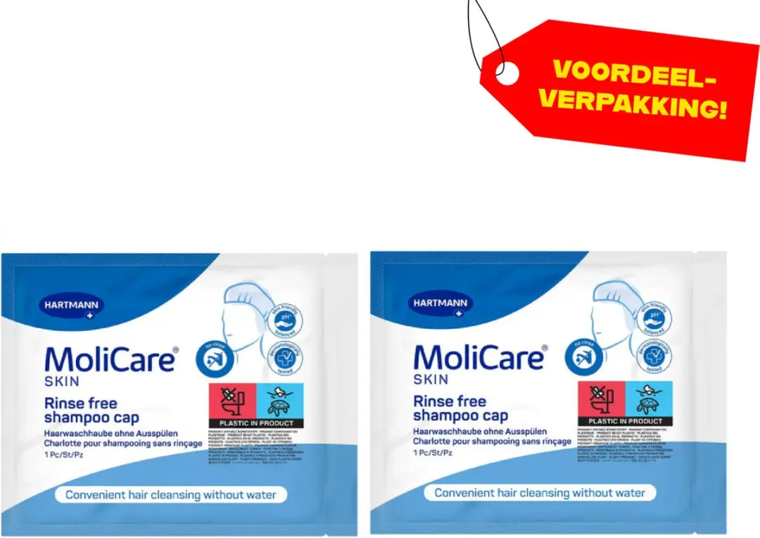 2x MoliCare Skin Shampoo Cap