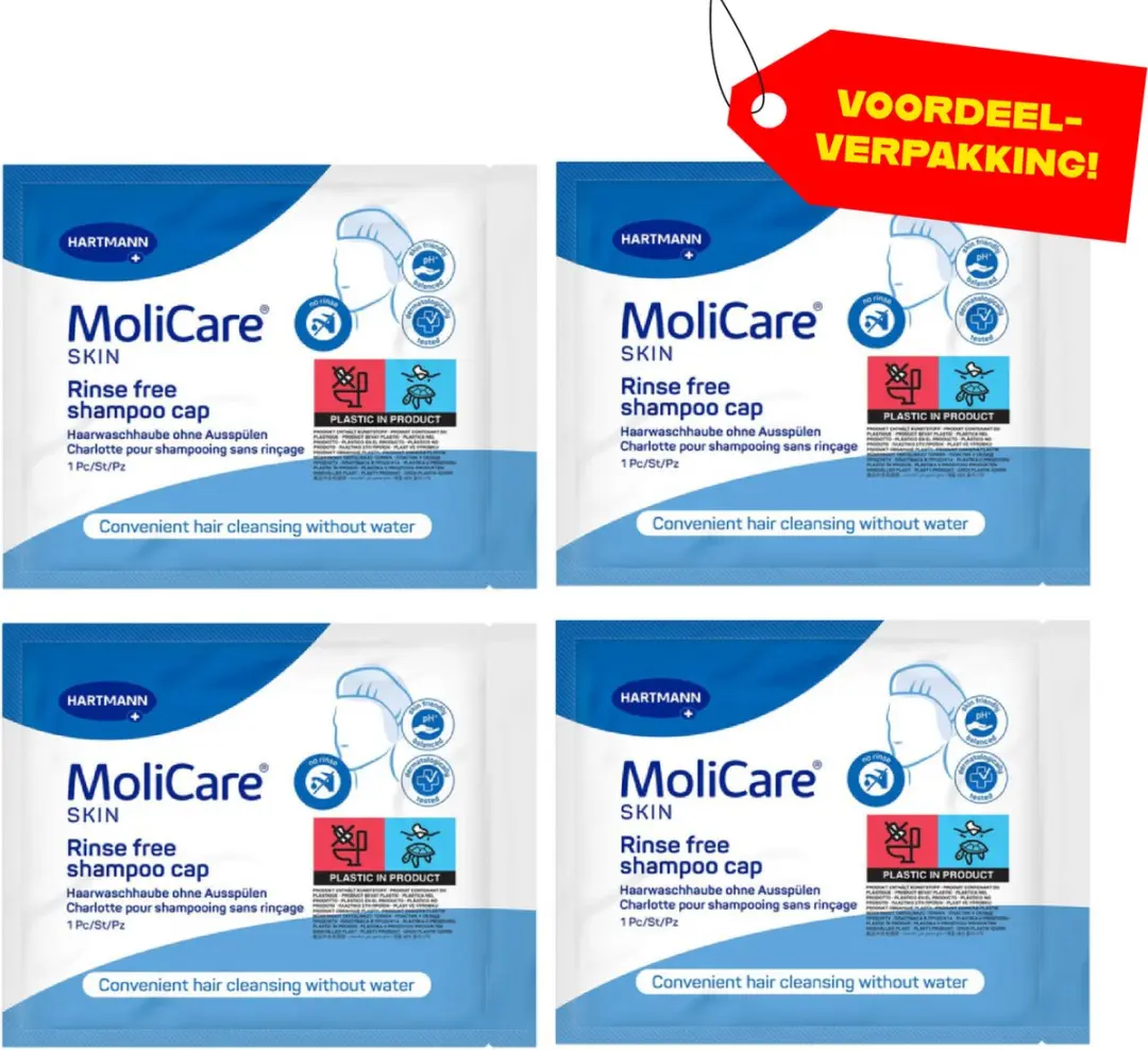 4x MoliCare Skin Shampoo Cap