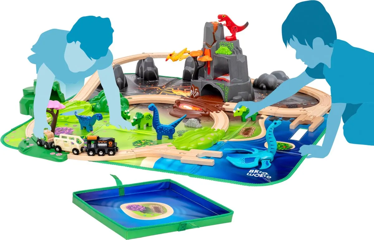 Ravensburger BRIO World Luxe Dinosaurussen Set 45-delig - Meerkleurig