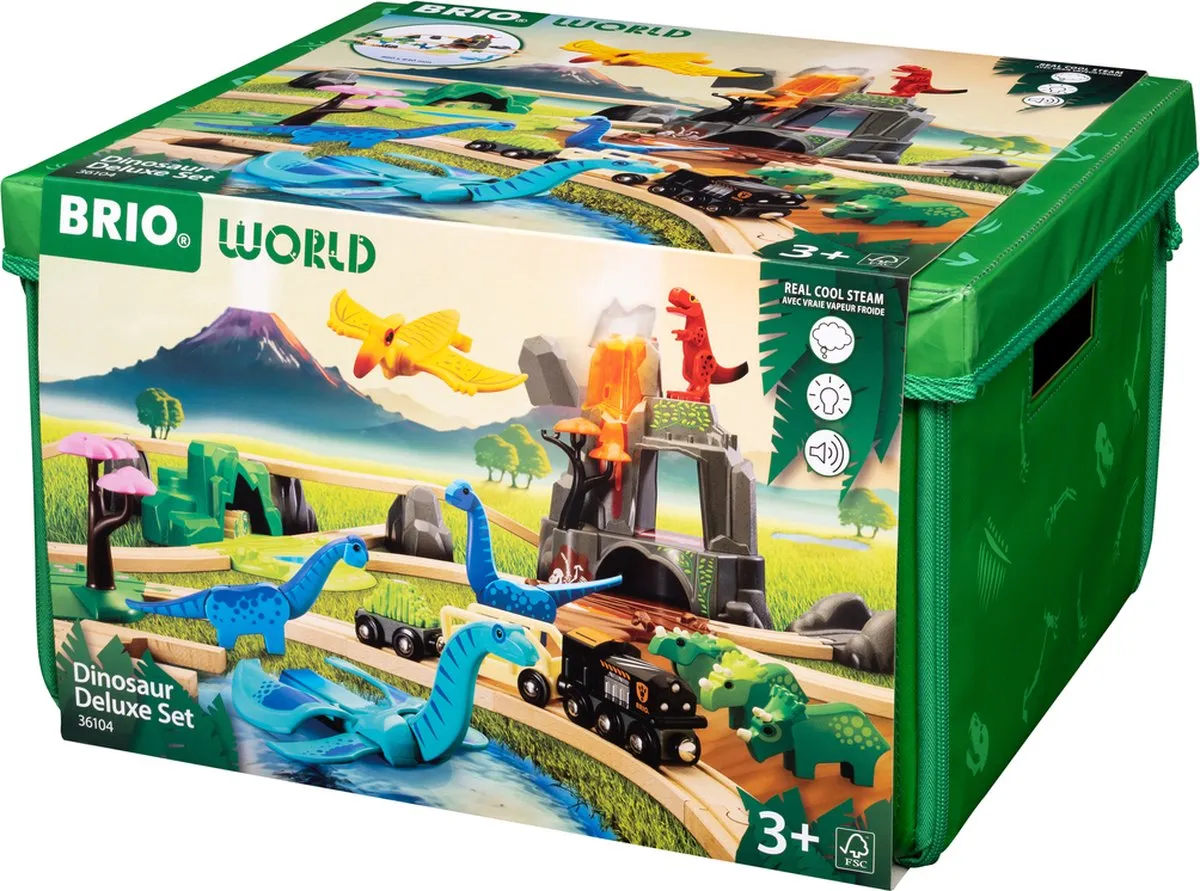 Ravensburger BRIO World Luxe Dinosaurussen Set 45-delig - Meerkleurig