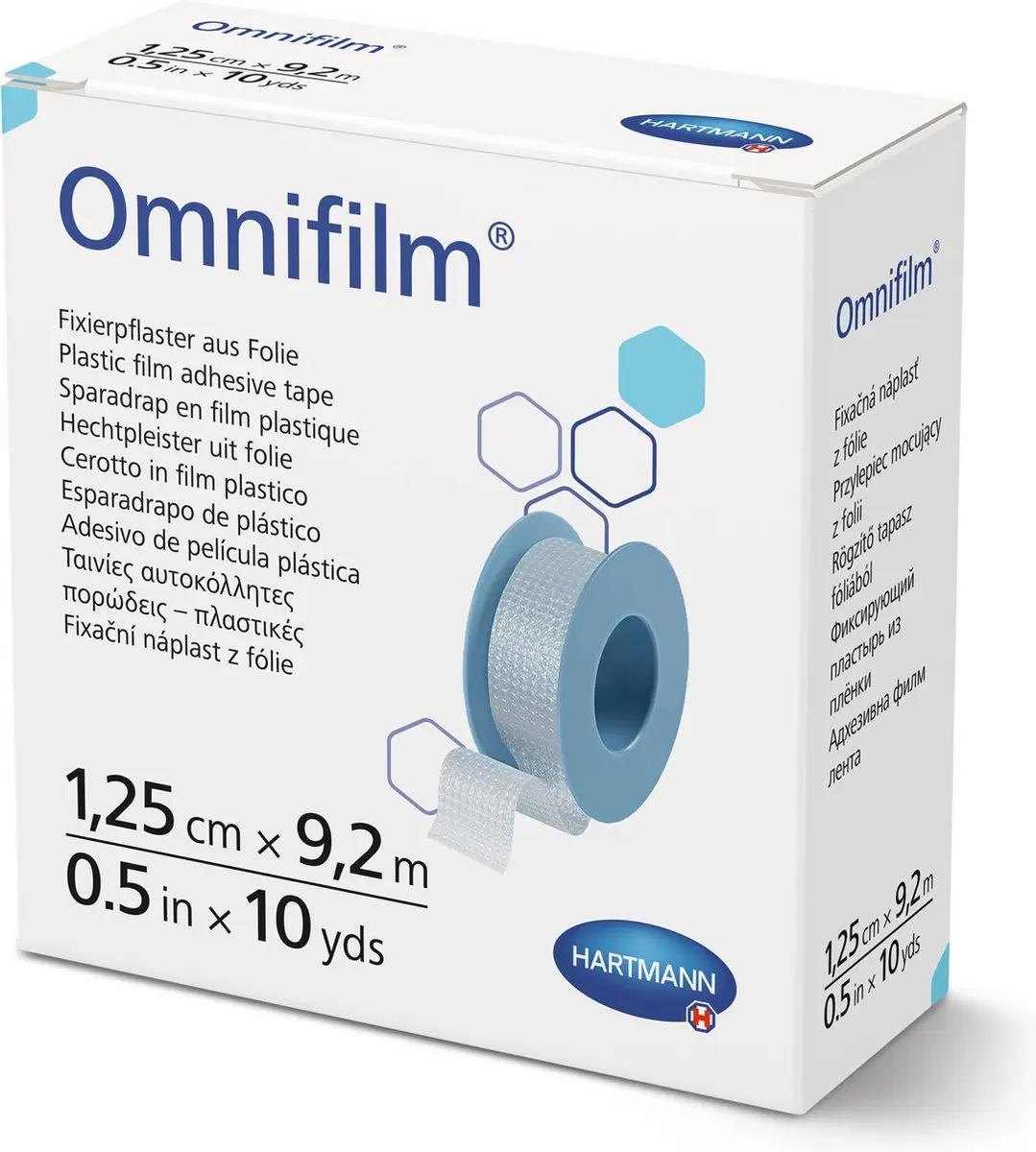 Hartmann Omnifilm Fixatiepleister Folie 9.2x2.5cm - Blauw