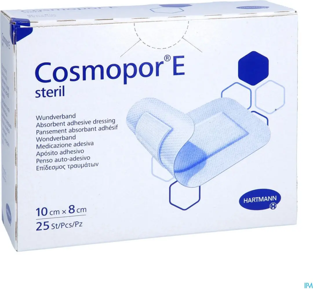 Hartmann Cosmopor E Wondverband 8x10cm - Blauw - 25 Stuks - afbeelding 6 van 6