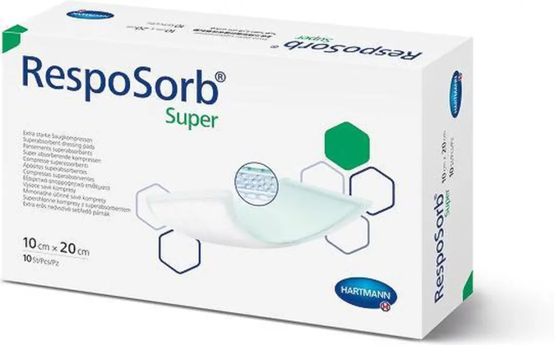 Hartmann RespoSorb Super Absorberend Verband 10x10cm