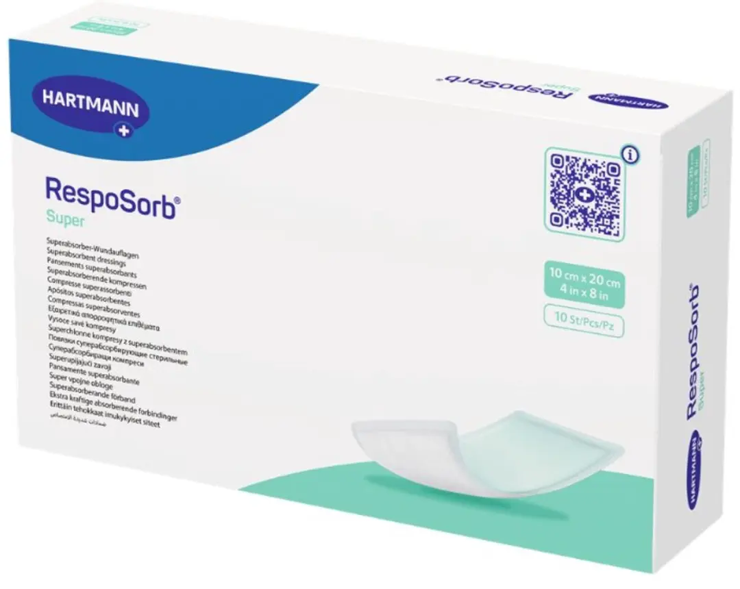 Hartmann RespoSorb Super Verband 10x20cm - 10 Stuks