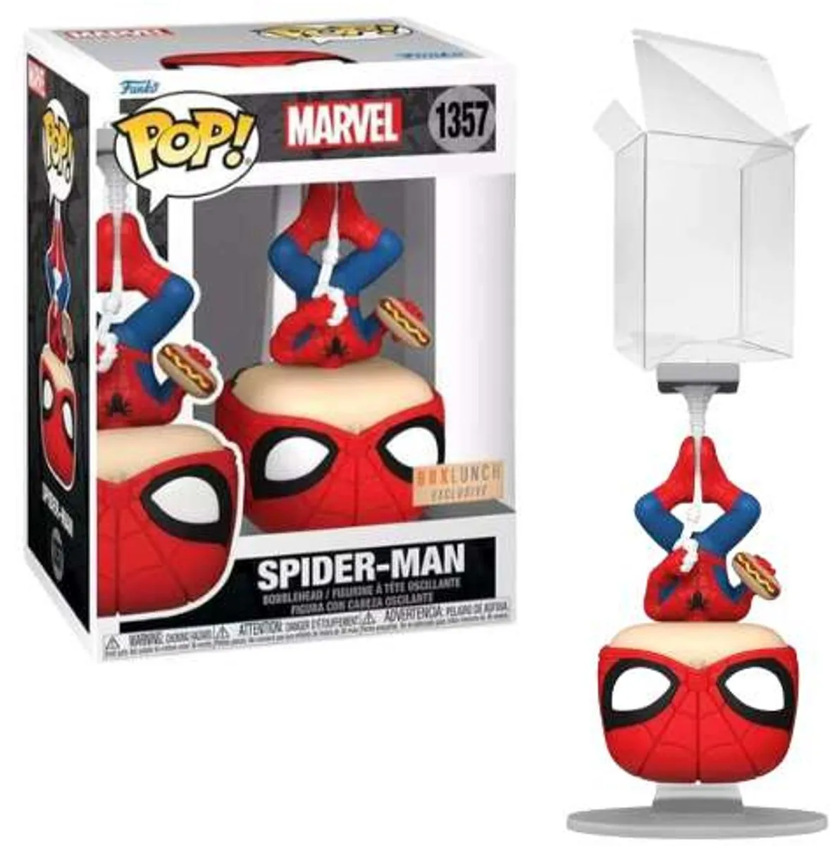 Funko Pop! Marvel Spider-Man #1357 Eating Hot Dog - Multicolor