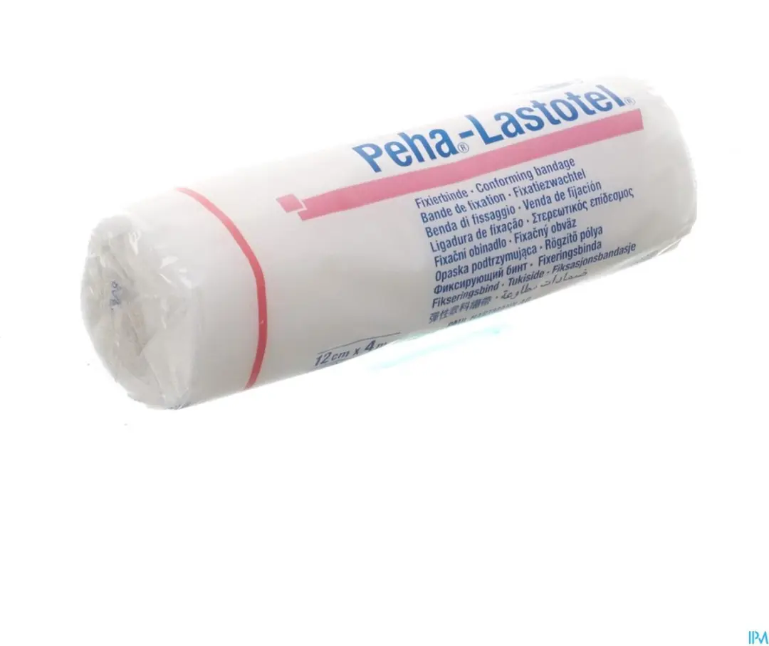 Hartmann Peha-lastotel 12cm x 4m - Roze/Wit