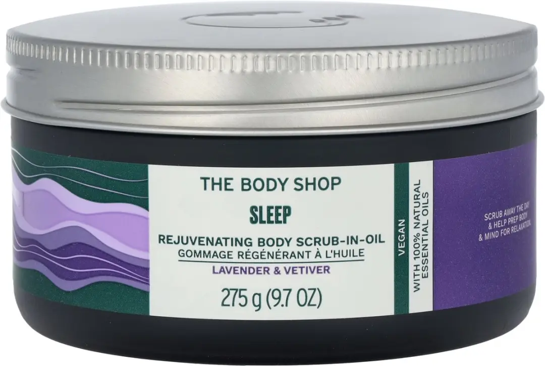 The Body Shop SLEEP Exfoliërende Bodyolie Lavendel & Vetiver 275ml