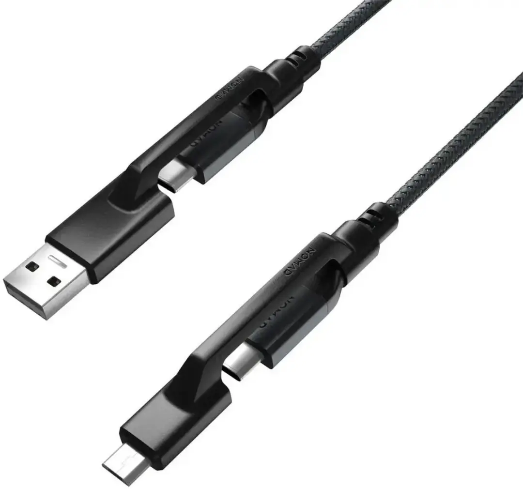NOMAD Universele Kevlar USB-C Kabel 1,5m - Carbide - Transparent